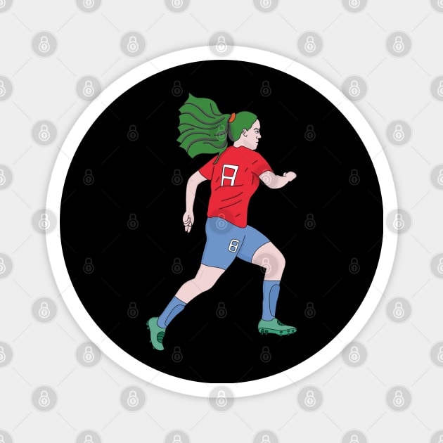 Running Soccer Player Football Magnet by DiegoCarvalho